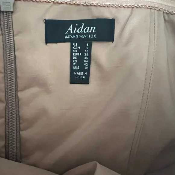 Aidan Mattox metallic jacquard off thr shoulder dress - Picture 6 of 7